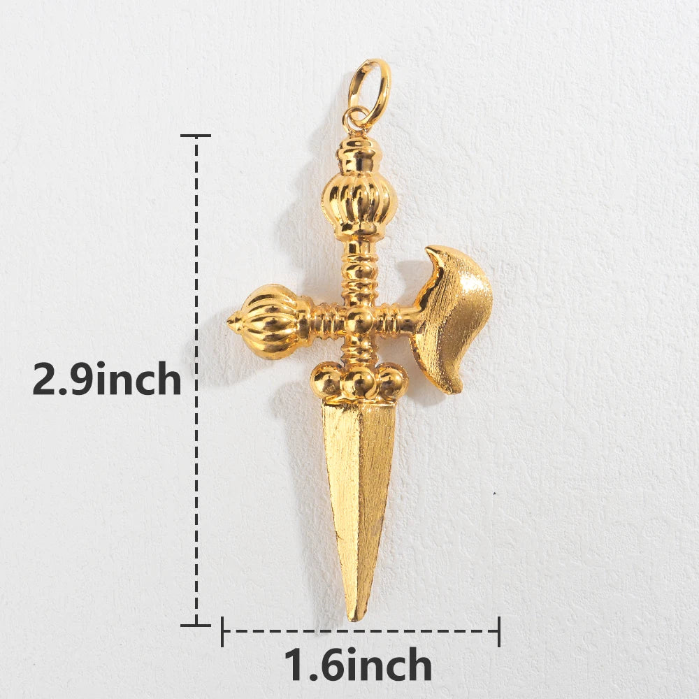 Pendant Necklace with Chain Gold Plated Dubai African Accessories For Women Big Size Men Hip Hop Fashion Jewelry