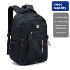 Backpack, male student backpack, computer bag, travel large capacity, thick, handsome, durable, dirt resistant