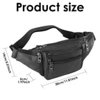 Fanny Packs Fashion Waist Pack Belt Bag with 7 Zipper Pockets Adjustable Casual Hip Bum Bag for Travel Shopping Hiking Cycling