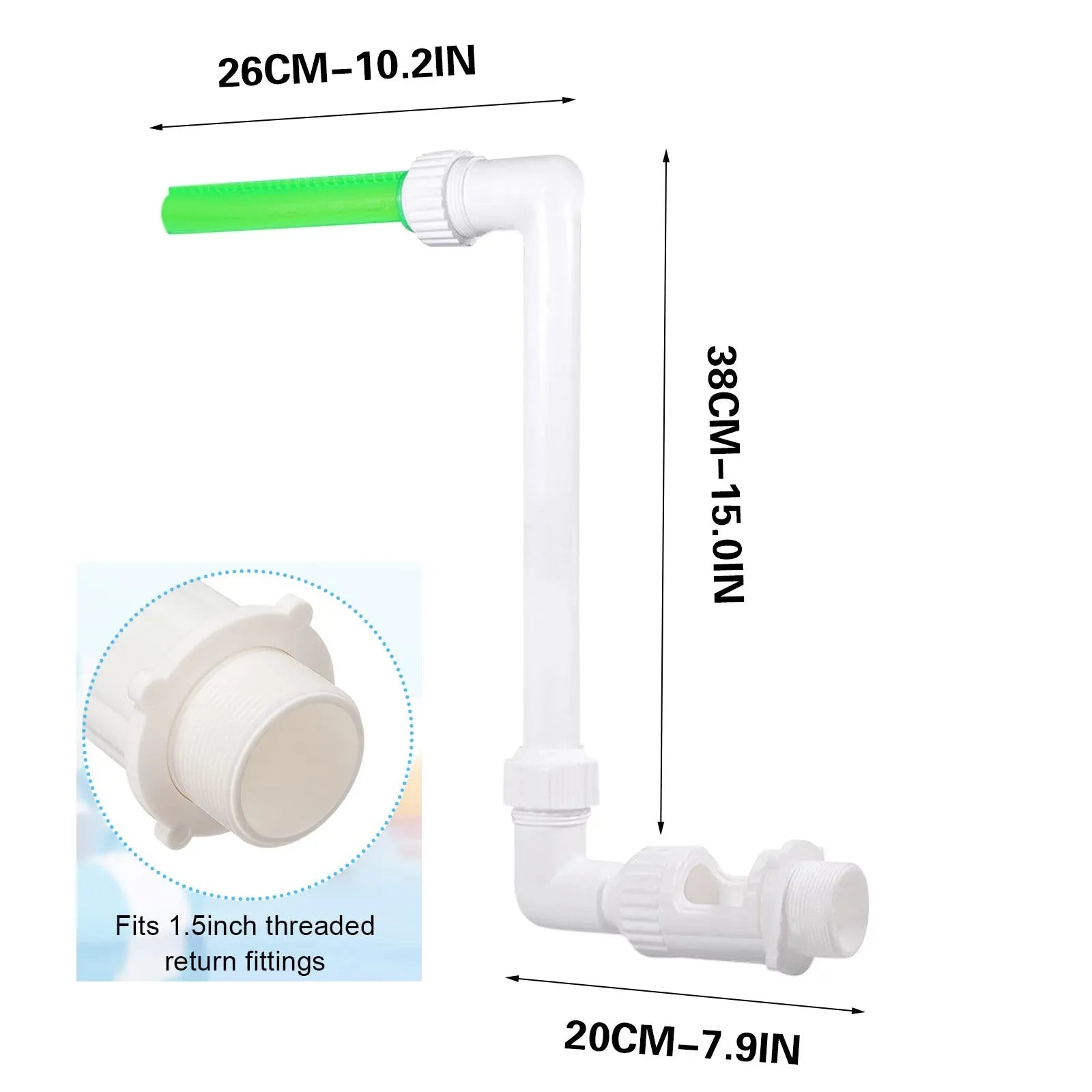 Pool Fountain Dual Spray Water Fountains for Above Ground/Inground Pools 2-in-1 Adjustable Waterfall Pool Sprinkler Fountain