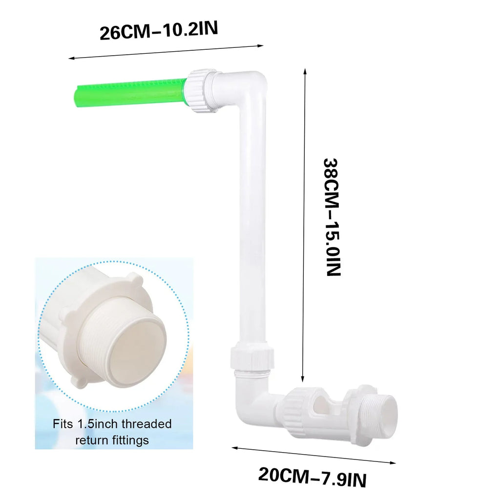 Pool Fountain Dual Spray Water Fountains for Above Ground/Inground Pools 2-in-1 Adjustable Waterfall Pool Sprinkler Fountain