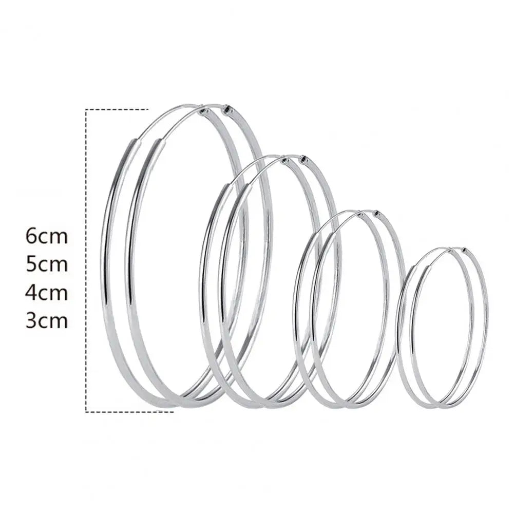 1 Pair Earrings hoops woman trend 2024 Elegant Charming Exaggerated Big Circle Oversized Huge Hoop Earring for Dating