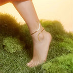 New European and American Retro Linear Geometric Curved Anklets and Foot Accessories Fashionable Summer Beach Matchinging
