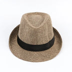 Men's Handsome Hats Jazz Cotton Linen Pure Hat Imitation Linen Sun Visor Hat Fashion Accessories
