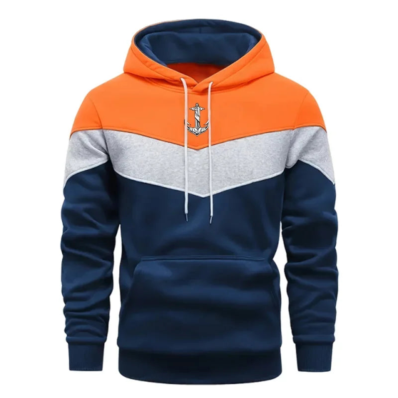 Versatile Men's Sweatshirts Sports Drawstring Hot Sales Autumn Winter Jogging Hoodies Outdoors Quality Casual Daily Tricolor Top