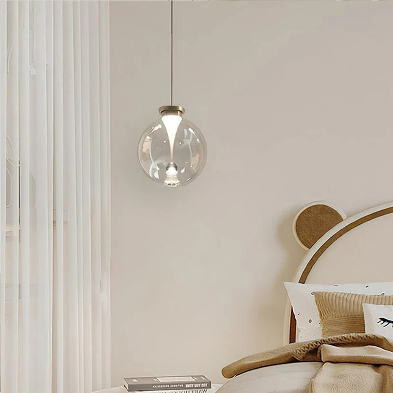 Designer Nordic Modern Minimalist Bedroom Headboard Creative Raindrop Restaurant Bar Glass Globe Aisle Balcony Chandelier