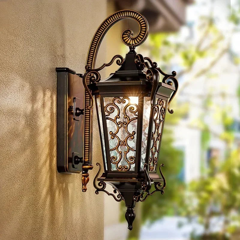 Outdoor wall light waterproof European style outdoor garden super bright home villa gate balcony exterior