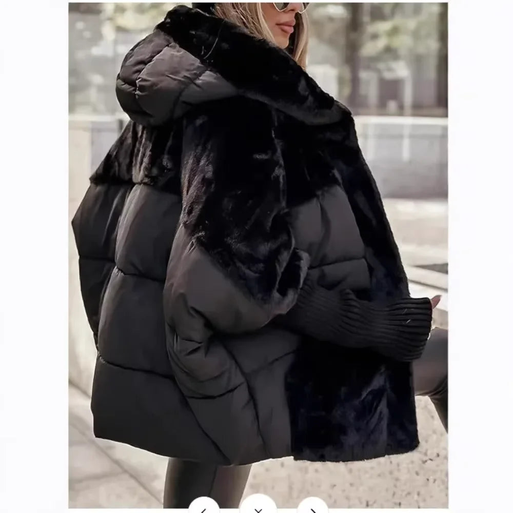 Winter Jacket Women 2024 Loose New Down Jacket Hooded Long Sleeve Winter Clothes