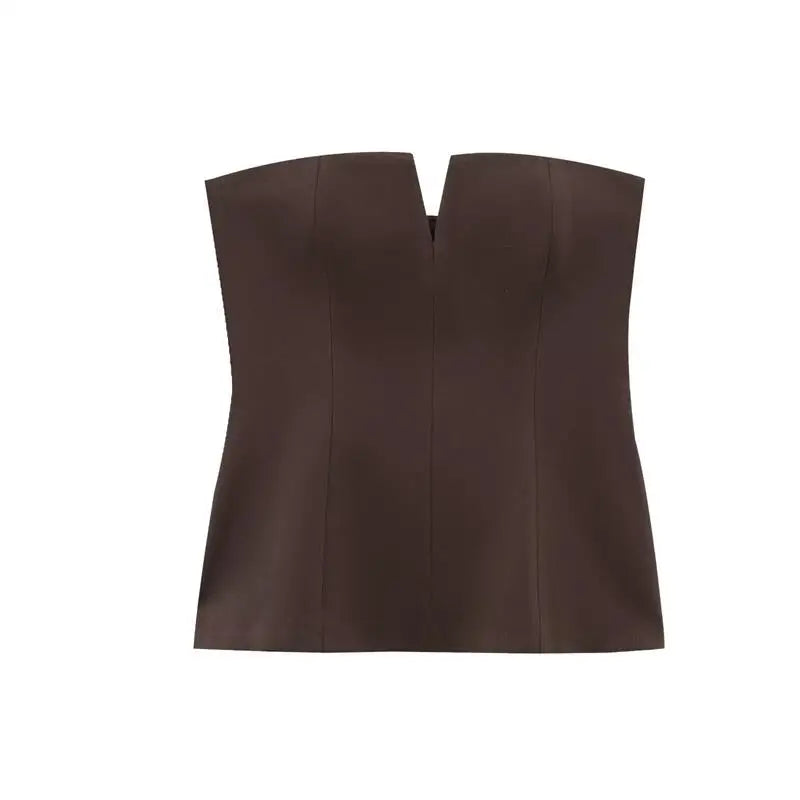 Tops Summer Women's 2025 New Tank Tops Elegant Fashion Tube Top Young Chic Women's Street Holiday Top