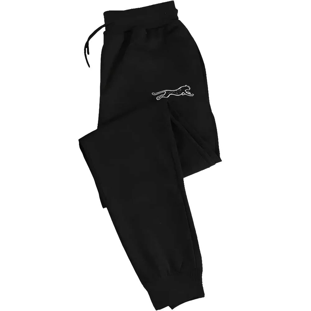 Men'S Casual Joggers with Elastic Waistband & Cuffed Ankles 100% Polyester Knit Fabric Fashion Print Design Regular