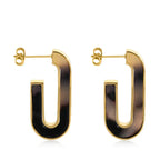 Studs Earrings For Women Tortoiseshell Acetate Resin Acrylic Heart Star Circle Geometric Earrings