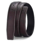 Luxury leather belt for men smooth surface double-sided usable top layer cowhide no buckle 3.8 wide without buckle belt