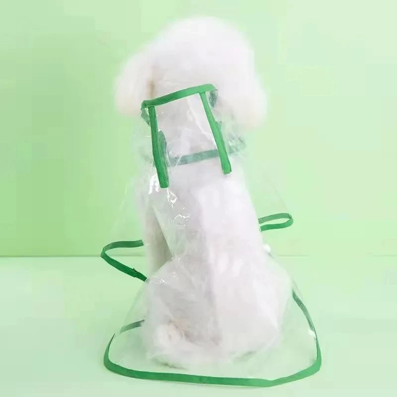 Pet Dog Puppy name-branded clothes Transparent Rainwear Raincoat Pet Hooded Waterproof Jacket Clothes Soft PVC Small Dogs Raincoat Puppy Rain Poncho