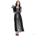 Halloween Day of the Dead Sexy European Medieval Retro Court Gothic Poison Queen Evil Vampire Costume Carnival Party Devil Witch