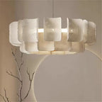 Creative Living Room Large Chandelier Minimalist Wabi Sabi LED Chandelier For Villa Bedroom Home Nordic White Lobby Hanging Lamp