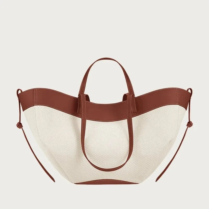 P Tote Bag Women's 2025 New High Quality Texture Leisure Versatile Commuter Large Capacity Handheld Shoulder Bag