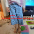 2025 New Fashion Children Wide Leg Pants Summer Casual Thin Chiffon Cropped Trousers For Teenager Girls Clothes 2 4 6 8 10 Years