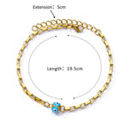 Anklets For Women Stainless Steel Anklets Stone Beade Anklet Boho Leg Bracelets Jewelry Summer Beach Accessories