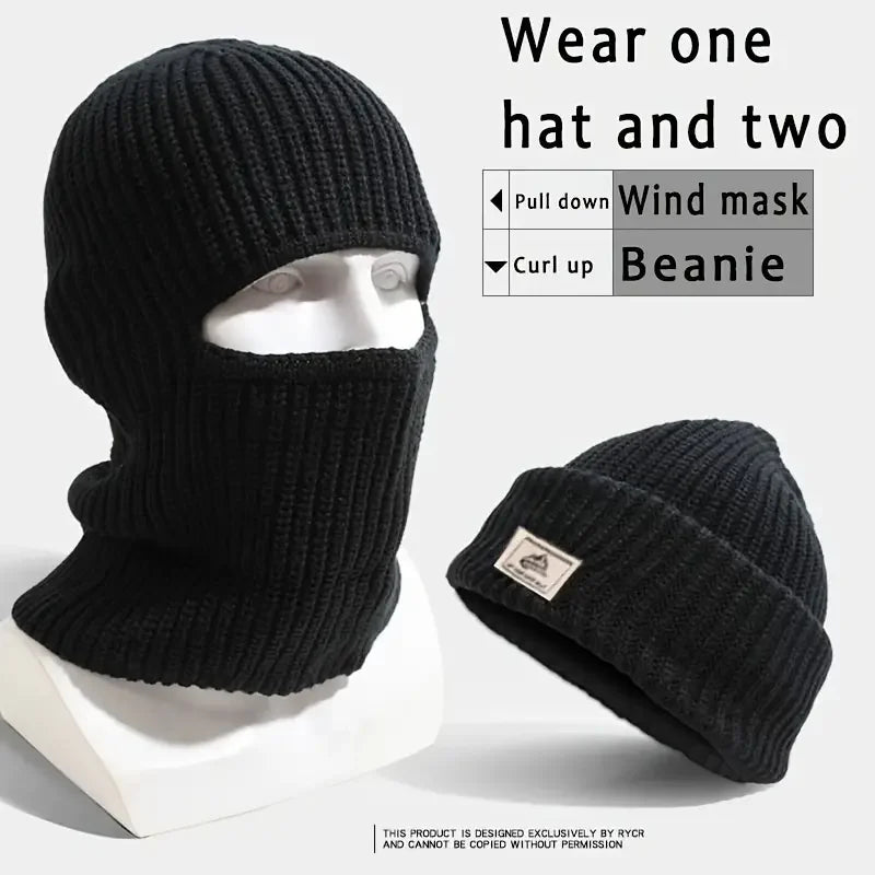 Beanies Men Winter Hat Women Knitted Hats For Men Cap Winter Beanie Caps Gorro Thick Warm Brimless Fur Bonnet Mens