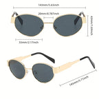 Fashion Golden Frame Glasses - Adjustable Fit, Unique Style with Thin Metallic Frame, Ideal for & Activities Accessories