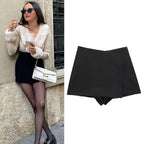 MUJER Woman Shorts Skirts Asymmetric High waist Shorts Skirts for Women Black Pink Mini Skirt Shorts Woman Fashion Women shorts