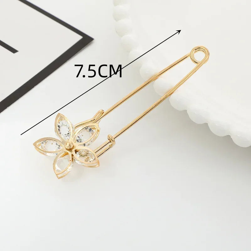 Broche Set Big Beads Fashion Clothing Brooches for Women Pearl Lapel Safety Sweater Coat Dress Pins Badge Buckle Accessories