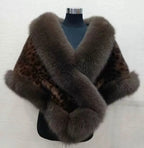 Real Image Faux Fur Wraps Winter Wedding Coat Warm Shawls Outerwear White Wraps Black Blue Shrug Women Prom Custom Made
