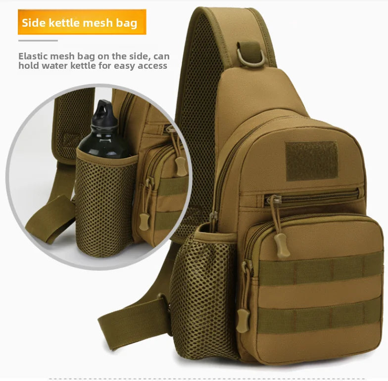 Crossbody bag, men's tactical Single shoulder chest bags, daily bag, travel sports, off-road running, hiking Мужская сумка bolsa