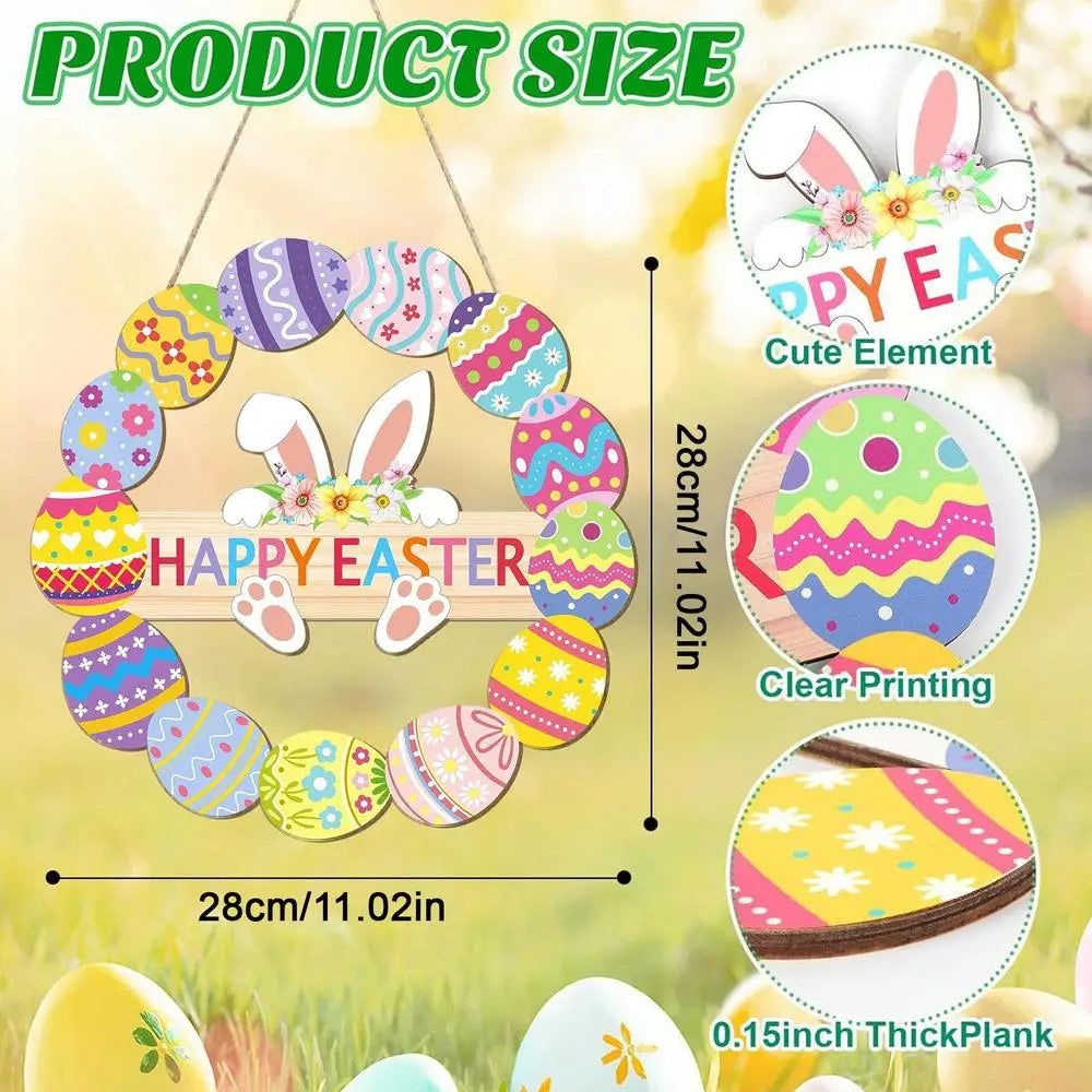 Easter Front Door Decorations Spring Easter Wall Sign Spring Wall Home Farmhouse Decorations For Yard Porch Wall Window Stairs