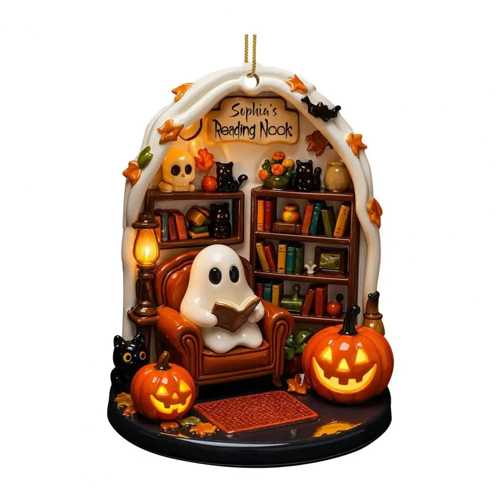 Adorable Halloween Decorations Ghost Scene Decor Spooky Halloween Ghost Ornaments for Indoor Home Decor Acrylic for Reading