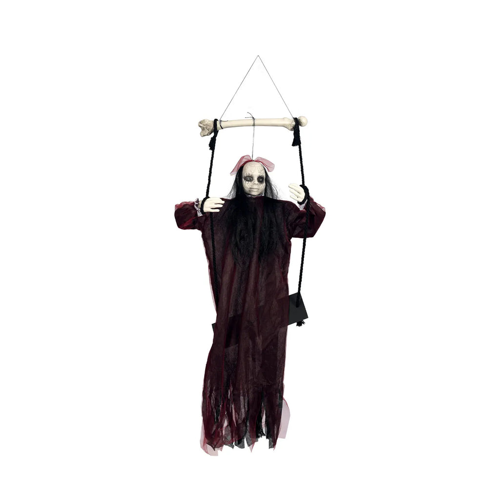 Halloween Swing Hanging Decoration Funny Swing Electric Light Sound Horror Trick Decoration Holiday Atmosphere Layout Background