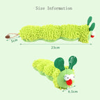 Cat plush toy pet amusing cat to relieve boredom interactive scratch-resistant and bite-resistant green animal toy