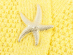 Women's cardigan  new summer style for 2025  yellow short-sleeve knitted jacket  star button decoration casual fashion