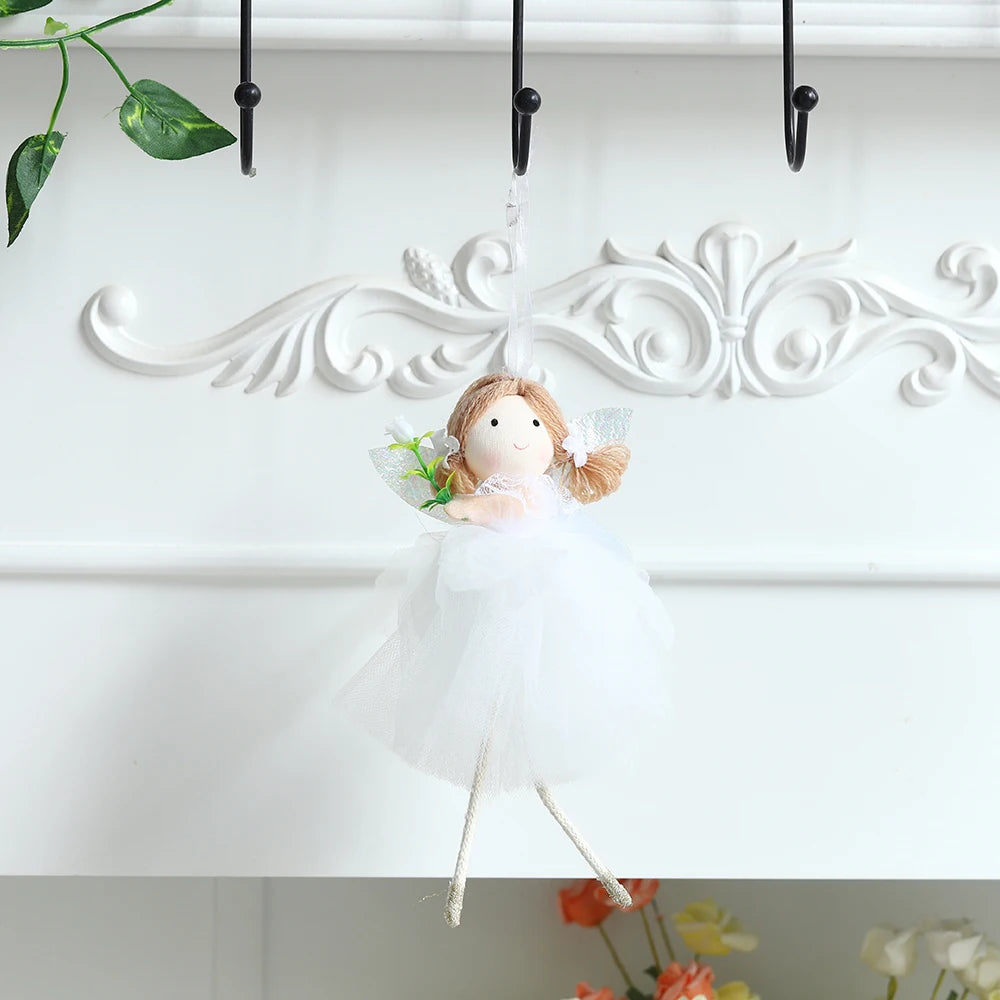 Easter Flower Fairy Skirt Elf Hanging Ornament Multi Colors Angel Girl Pendant Happy Easter Spring Party Decoration Kid Gifts