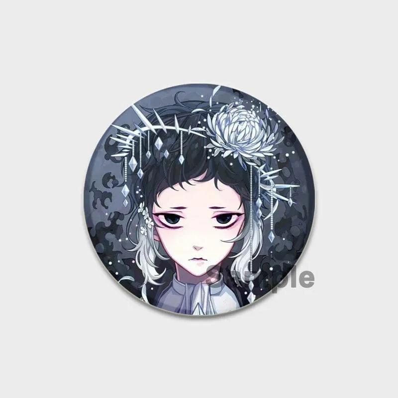 Anime Brooches Dazai Osamu Nakahara Chuya Lapel Pins Cartoon Cosplay Badges Backpack Souvenir Jewelry Gifts