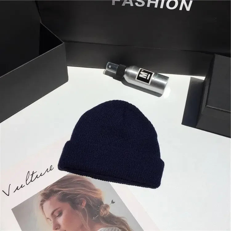 Beanies Women Solid Simple Winter Warm Cotton Knitted Womens Skullies All-match Trendy New Harajuku Chic Students Leisure Hats
