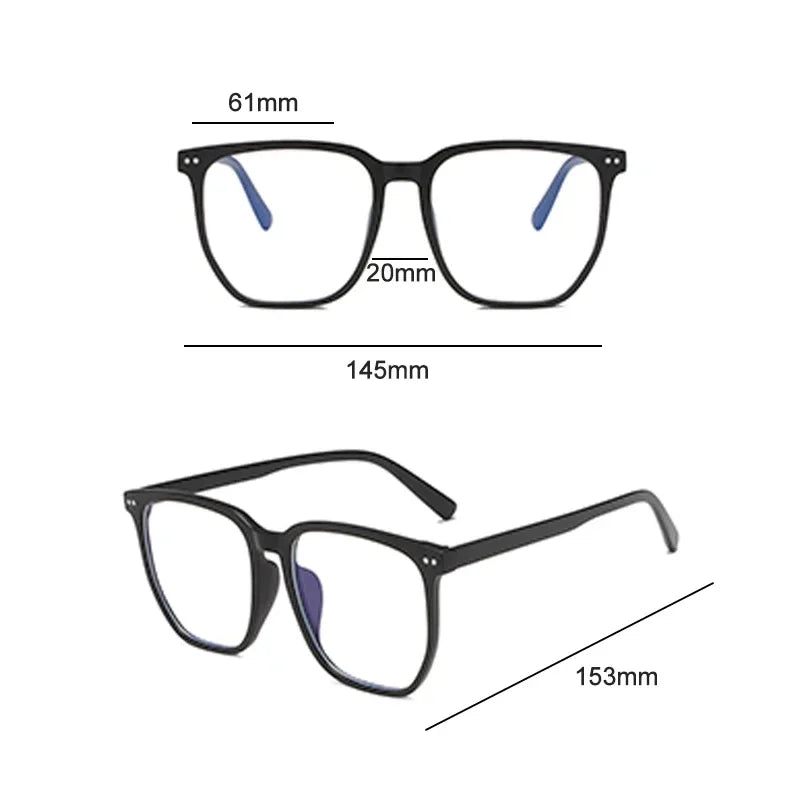 Anti-blue Light Glasses for Women with Regular Eyeglass Frame Finished Retro Flat Light Frame