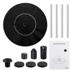 Solar Fountain Pump Floating Solar Panel Bird Baths Water Fountain with 4 Nozzles For Garden Outdoor Water Pool Pond Decor