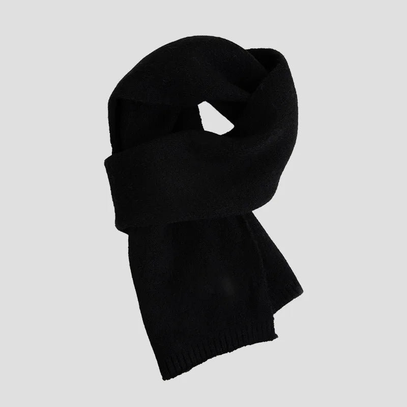 Ladies' wool - containing soft, skin - friendly, versatile scarves. High - end solid - color thickened knitted shawls for winter