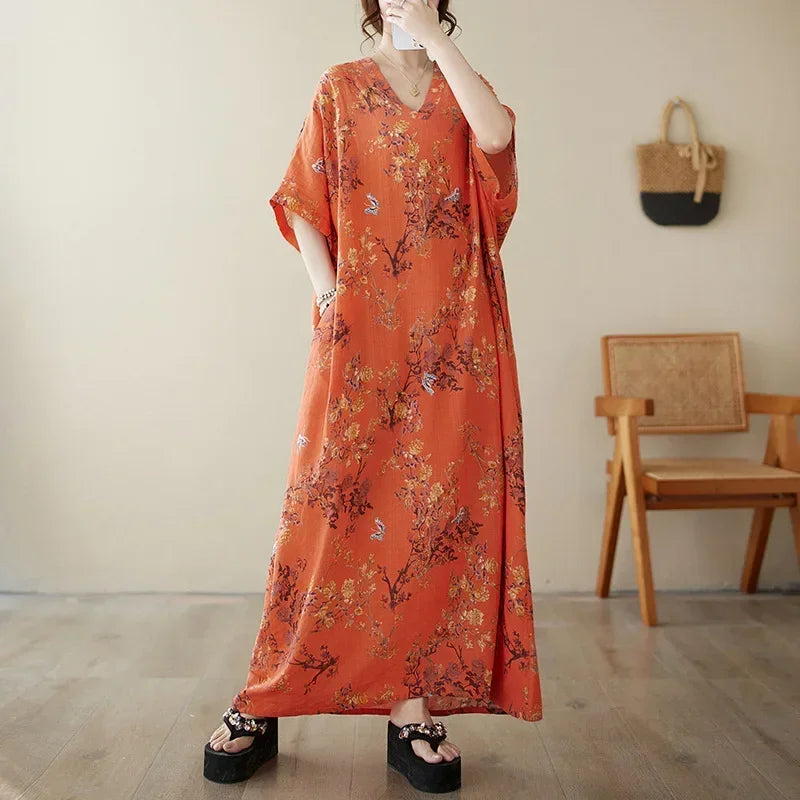 Summer Dress for Women Clothing Long Dress Fashion Clothes Cotton Vintage Harajuku Elegant Streetwear Maxi Beach Dresses