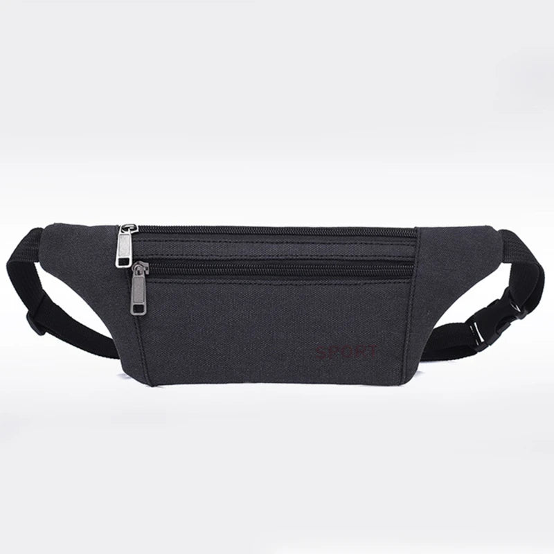 Fanny Pack Running Bags Waist Belt Bag 2024 New Canvas Purse Travel Camping Hiking Pocket Belly Pouch For Phone Coins Women Men