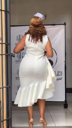 Summer Dress for Women 2024 Casual Solid Ruffle Hem Irregular Sleeveless Party Birthday Wedding Maxi Long Dresses Women