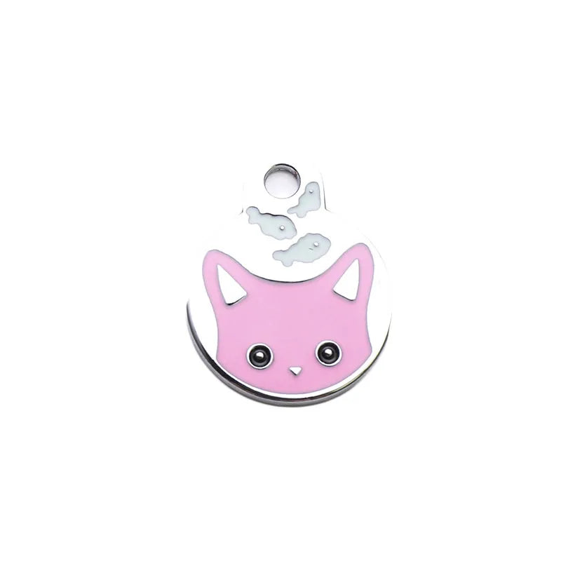 Custom Tags Custom Dog Cat ID Tag Personalized Cute Pet Name Tag for Cat Dog Collar Address Tags for Dog With Engraving customized Anti-Lost