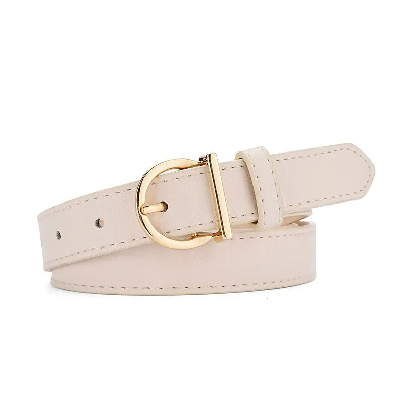 Women's Belt Fashion High-quality Pin Buckle Belt Genuine Luxury Soft PU Leather Belt Women Pair with Pants Jeans，For Ideal Gift