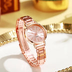 Luxury Watch for Women Simple Round Dial Stainless Fashion Gold Bracelet Quartz Wristwatch Students Ladies Watches Reloj Mujer