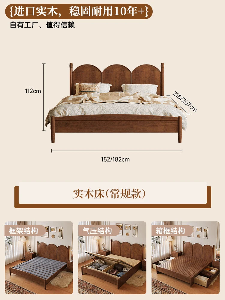 Bedroom Aesthetic Beds Unique Luxury Girls Nordic Storage Space Headboard Bed King Size Modern Lit Deux Place Home Decoration