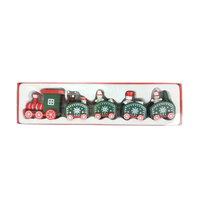 Merry Christmas Home Decor: Christmas Train, Mini Christmas Tree & Reindeer - Xmas/Navidad/Happy New Year Gift Option