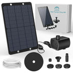 9w Solar Fountion Solar Water Fountain for Garden Floating Water Fountain with 4 Nozzles and Water Pipe Solar Fountain for Pond