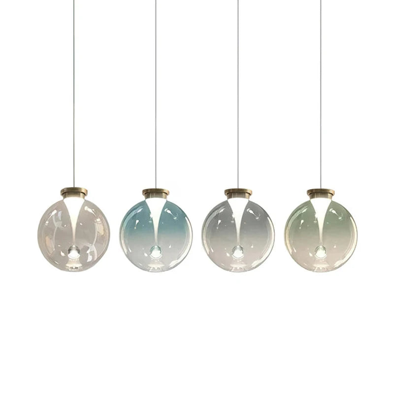 Designer Nordic Modern Minimalist Bedroom Headboard Creative Raindrop Restaurant Bar Glass Globe Aisle Balcony Chandelier