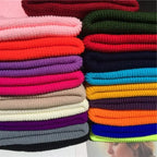 Beanies Women Solid Simple Winter Warm Cotton Knitted Womens Skullies All-match Trendy New Harajuku Chic Students Leisure Hats